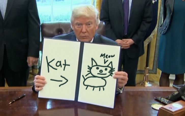 Donald Trump disegna